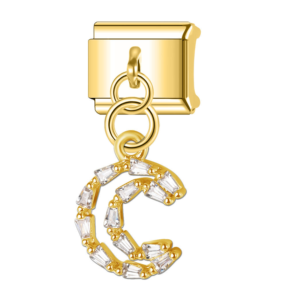 Wholesale Italian Charm Bracelet 9mm DIY Splicing Pendant Stainless Steel Composable Bracelet