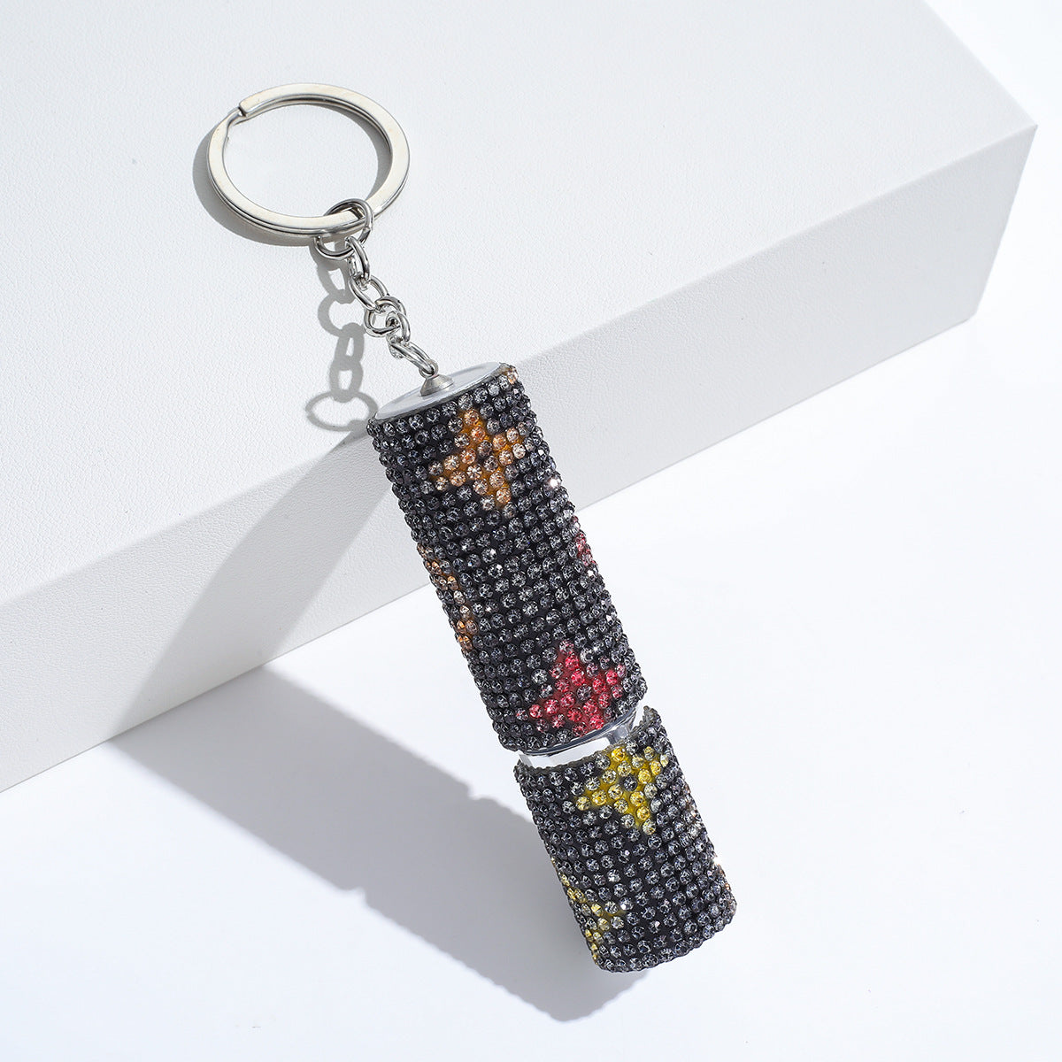 Wholesale colorful leopard print rhinestone perfume bottle portable multifunctional alloy keychain ACC-KC-ZhiYa003