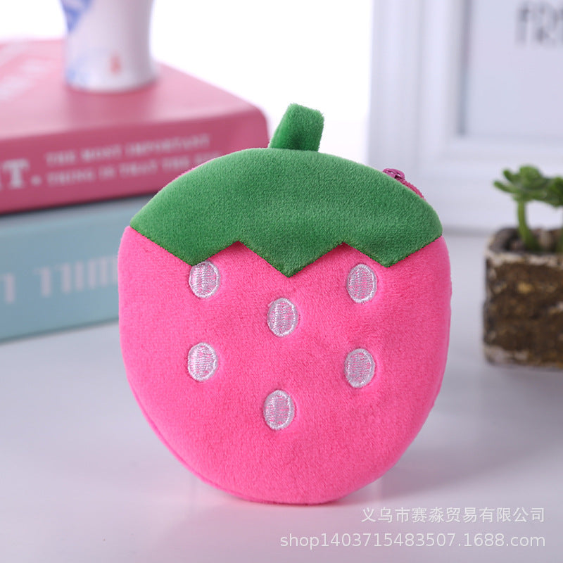 Wholesale Plush Colorful Pineapple Strawberry Cartoon Wallet