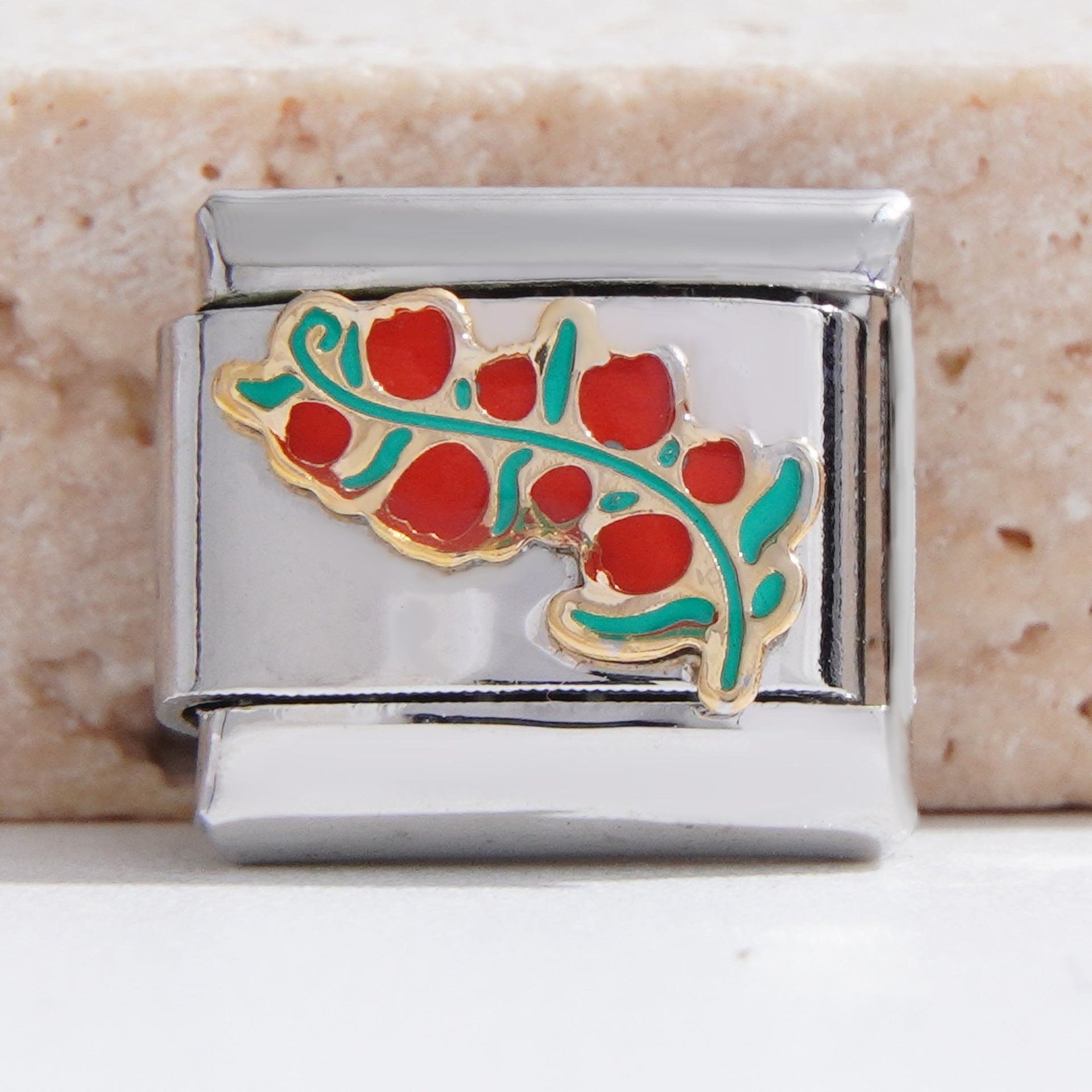 Wholesale Italian Charm Bracelet 9mm DIY Splicing Colored Oil Drop Stainless Steel Composable Bracelet