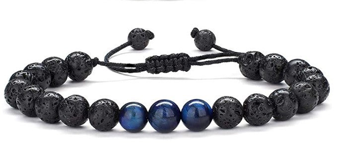 Wholesale Men's Bracelets Stone Tiger Eye Stone Braided Bracelets ACC-BT-Ruiz003