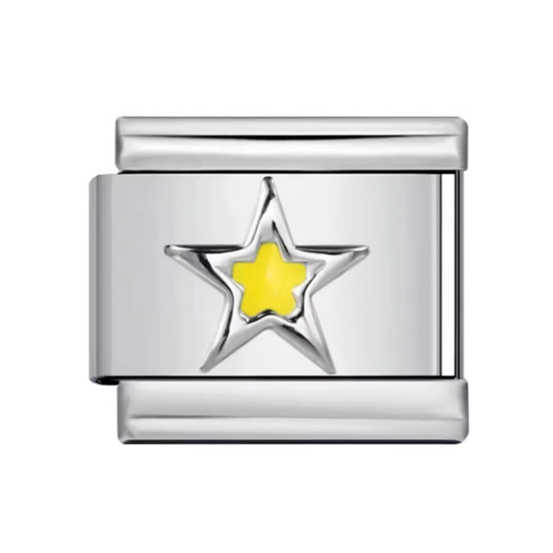 Wholesale Italian Charm Bracelet 9mm DIY Splicing Heart Star Stainless Steel Composable Bracelet