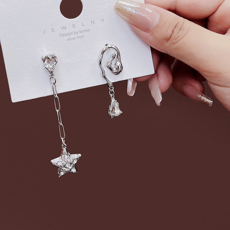 Wholesale Tassel Inlaid Diamond Butterfly Flower Pearl S925 Silver Needle Alloy Earrings ACC-ES-MDD011