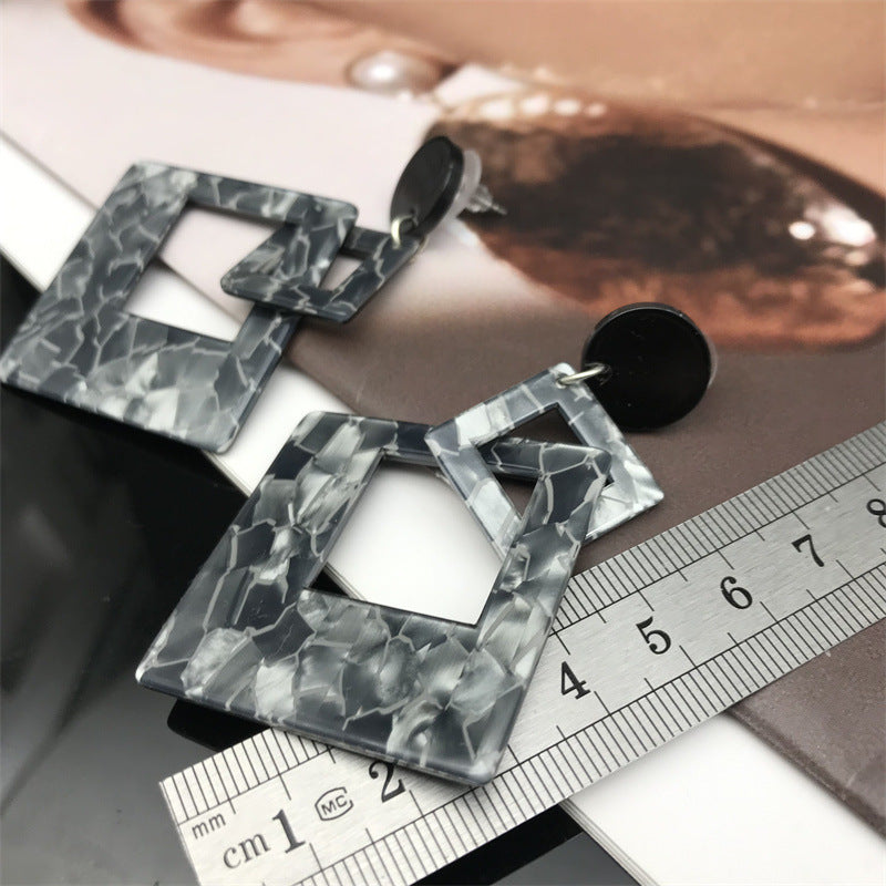 Wholesale Rhombus Acrylic Earrings ACC-ES-FX003