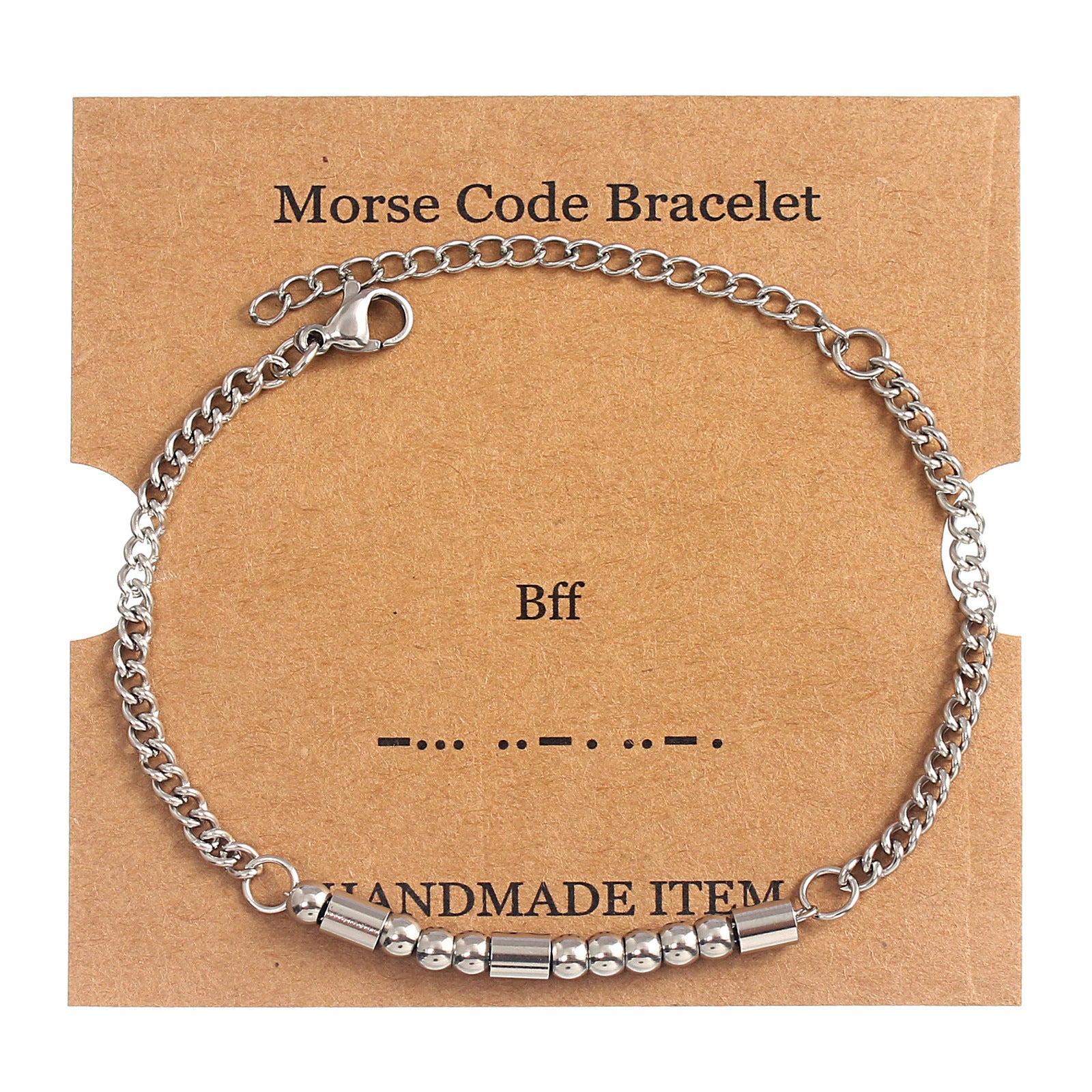 Wholesale stainless steel Golden Moss password letter beaded bracelet