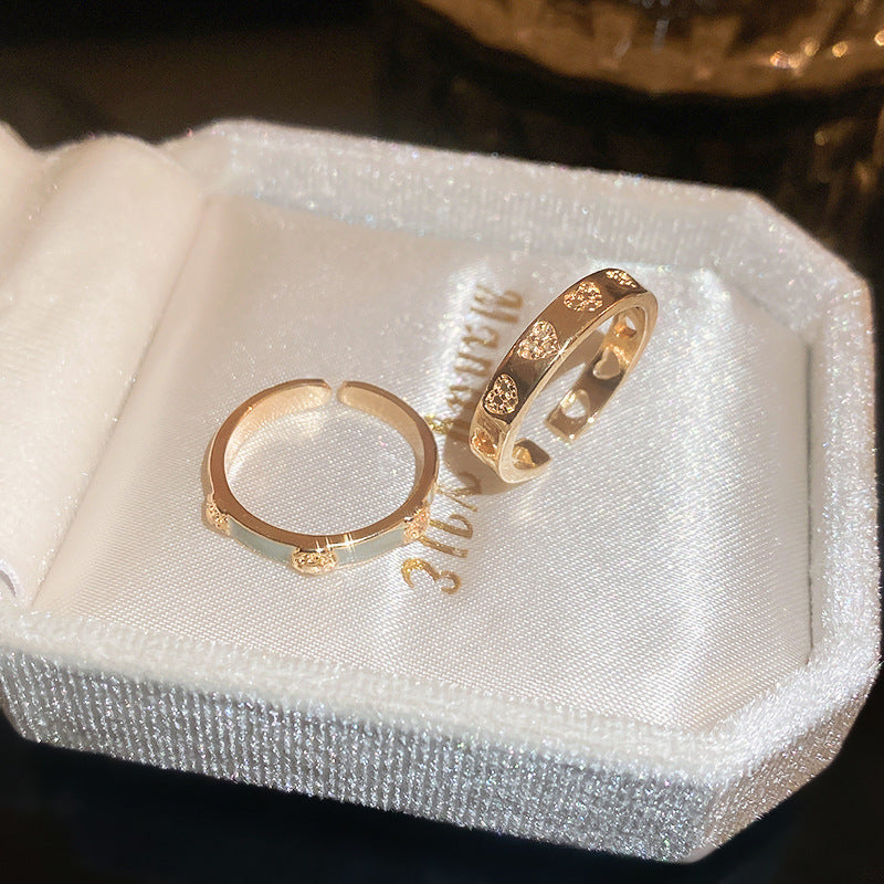 Wholesale zircon tiger eye open ring