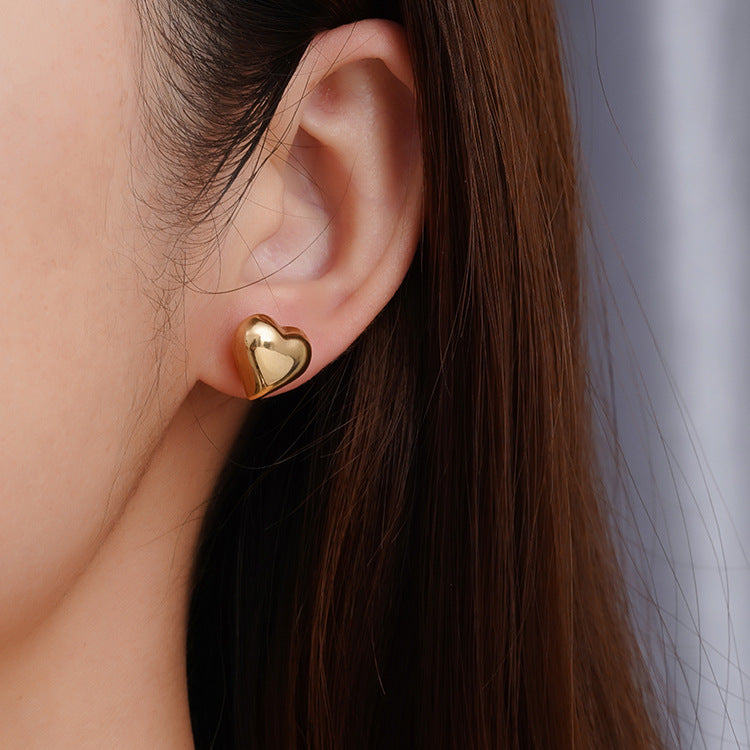 Wholesale retro geometric love shape earrings