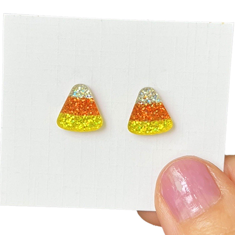 Wholesale 2 pairs/pack  Halloween Cute Mini Shiny Delicate Small Earrings