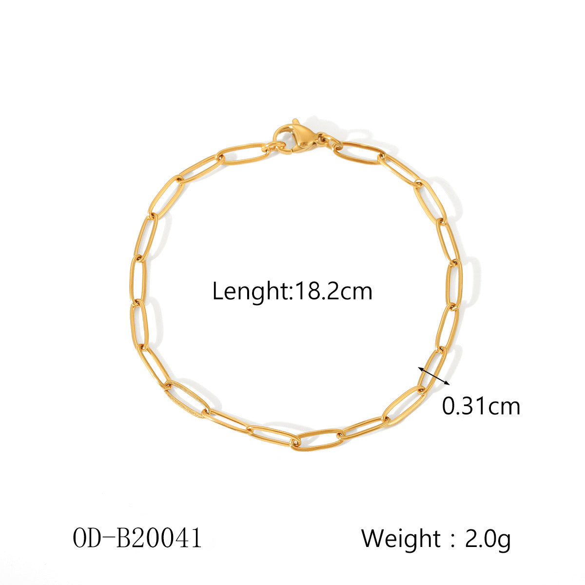Wholesale  18K Bracelet Stainless Steel Twist Chain Bracelet Cuban Chain