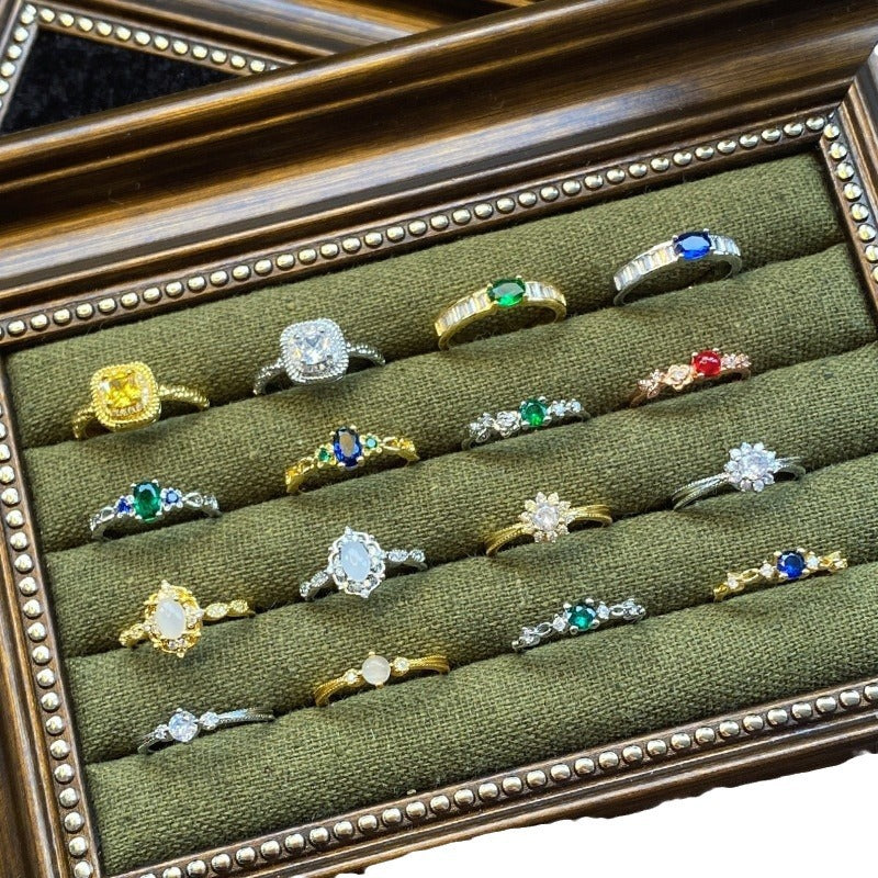 Wholesale Vintage Medieval Style Zircon Hollow Ring Adjustable Rings ACC-RS-GeLeisi002