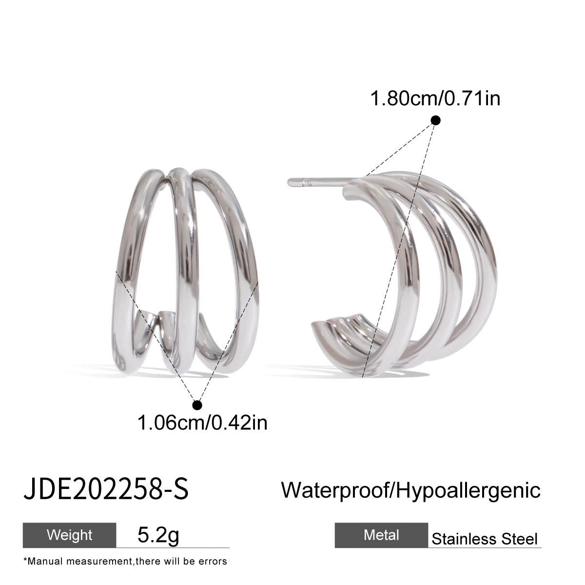 Wholesale  Stainless Steel Earrings 18K  Light Luxury  Jewelry