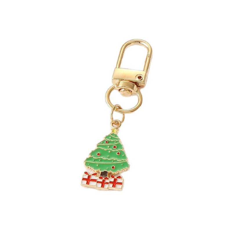 Wholesale Christmas alloy oil dripping keychain