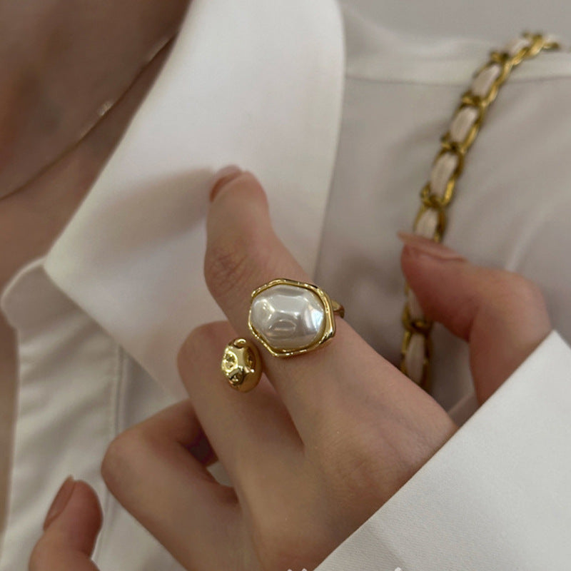 Wholesale Irregular Baroque  Open Ring