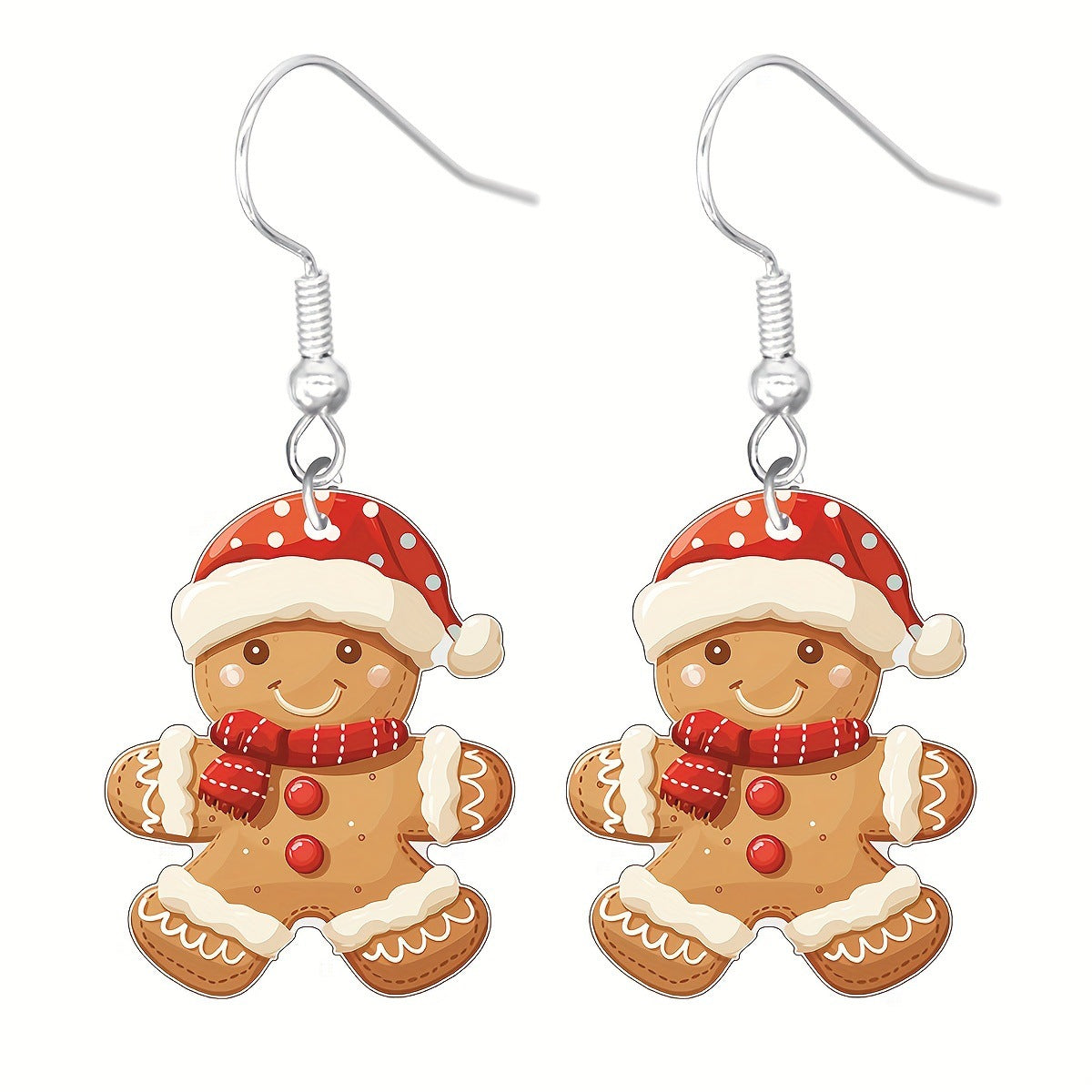 Wholesale  Christmas Cartoon  Cute Acrylic Pendant  Gingerbread Earrings