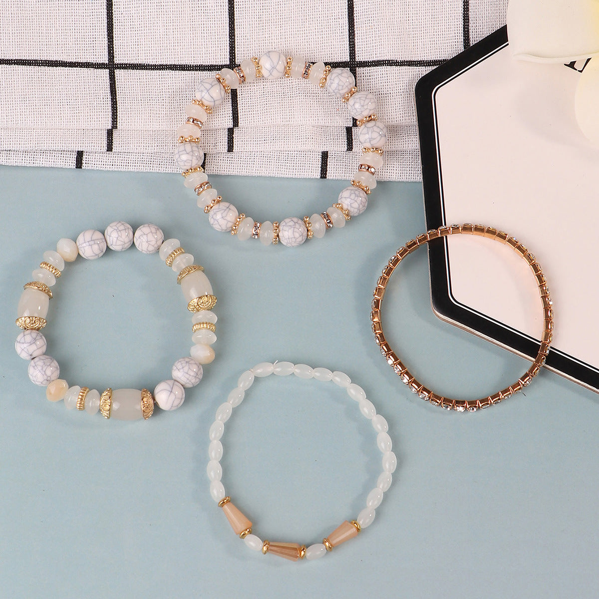 Wholesale Multilayer Bohemian Bead Bracelet Set ACC-BT-Lijie008