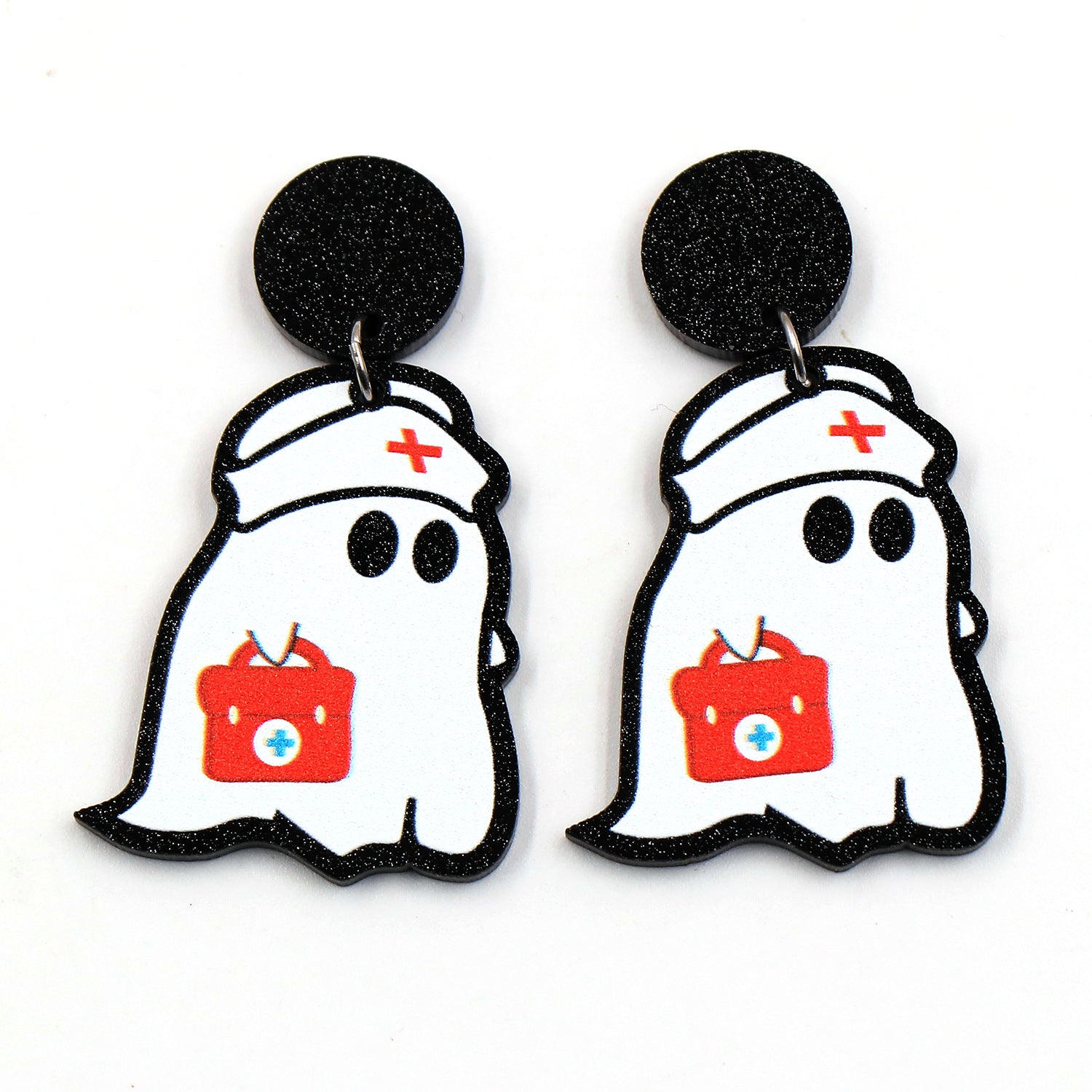 Wholesale rescue ghost acrylic women's cute Halloween earrings