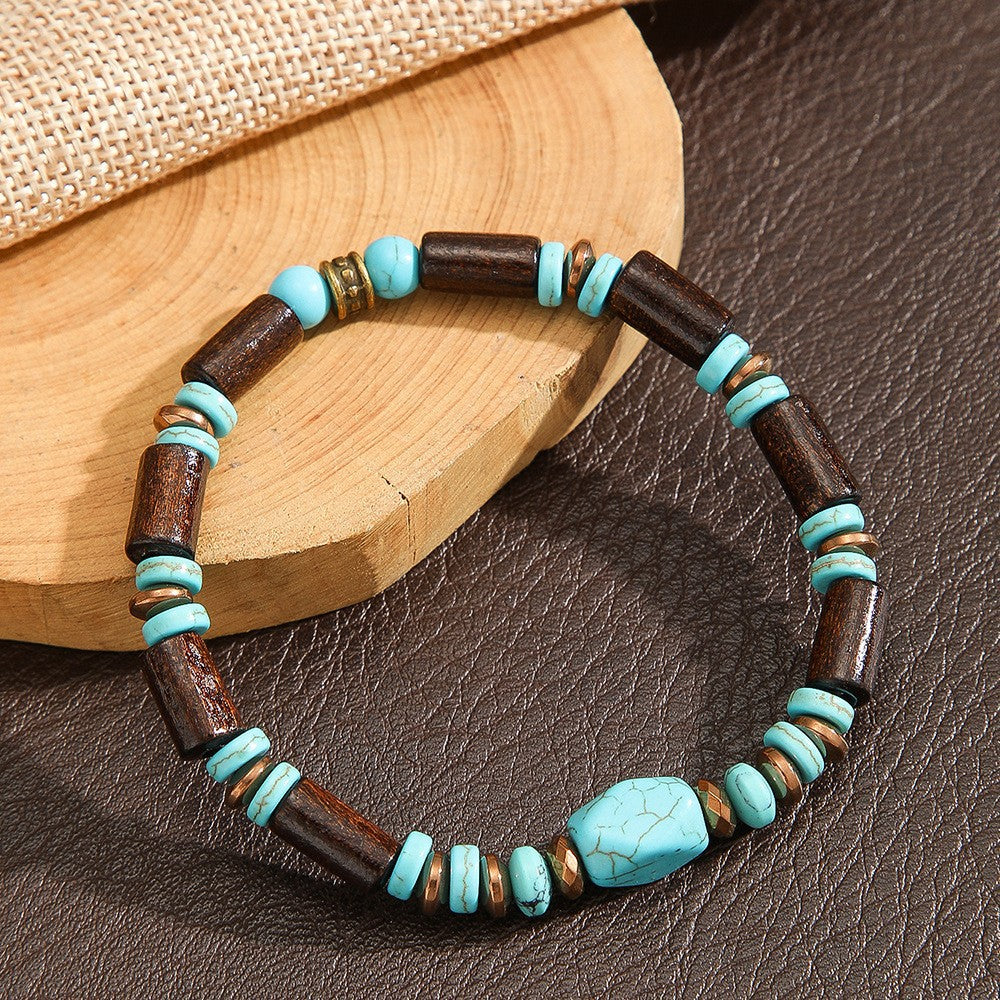 Wholesale Retro-style Fashionable Turquoise Beaded Bracelets