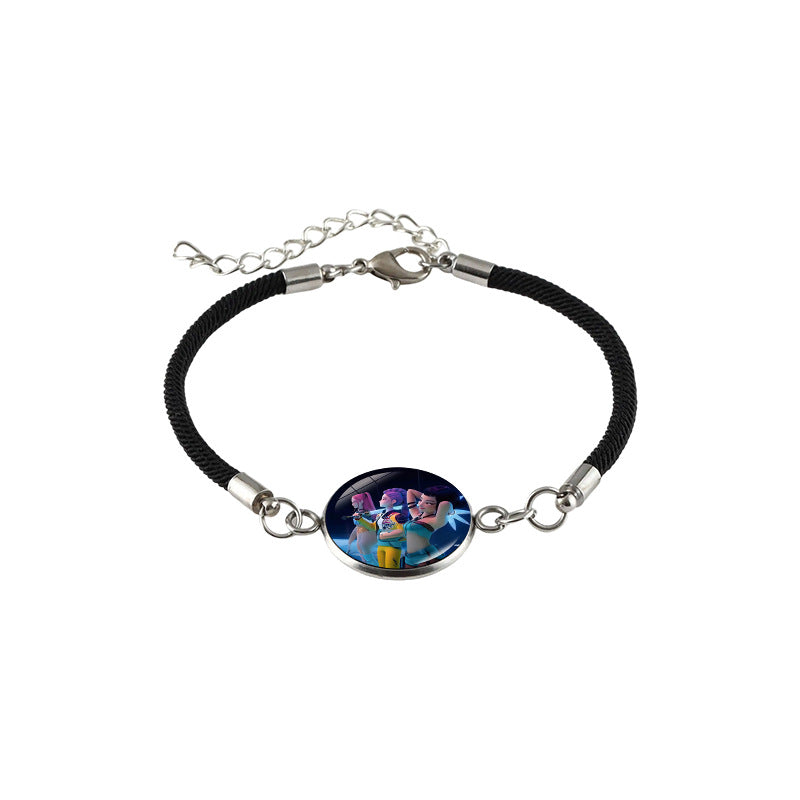 Wholesale kpop anime black and red bracelet