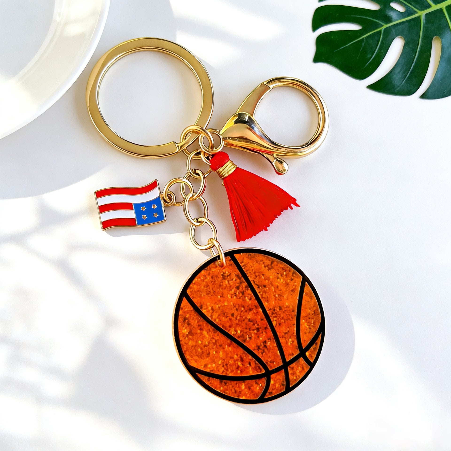 Wholesale Acrylic USA Canada Mexico World Cup Basketball,  Rugby,  Football,  Baseball Keychain