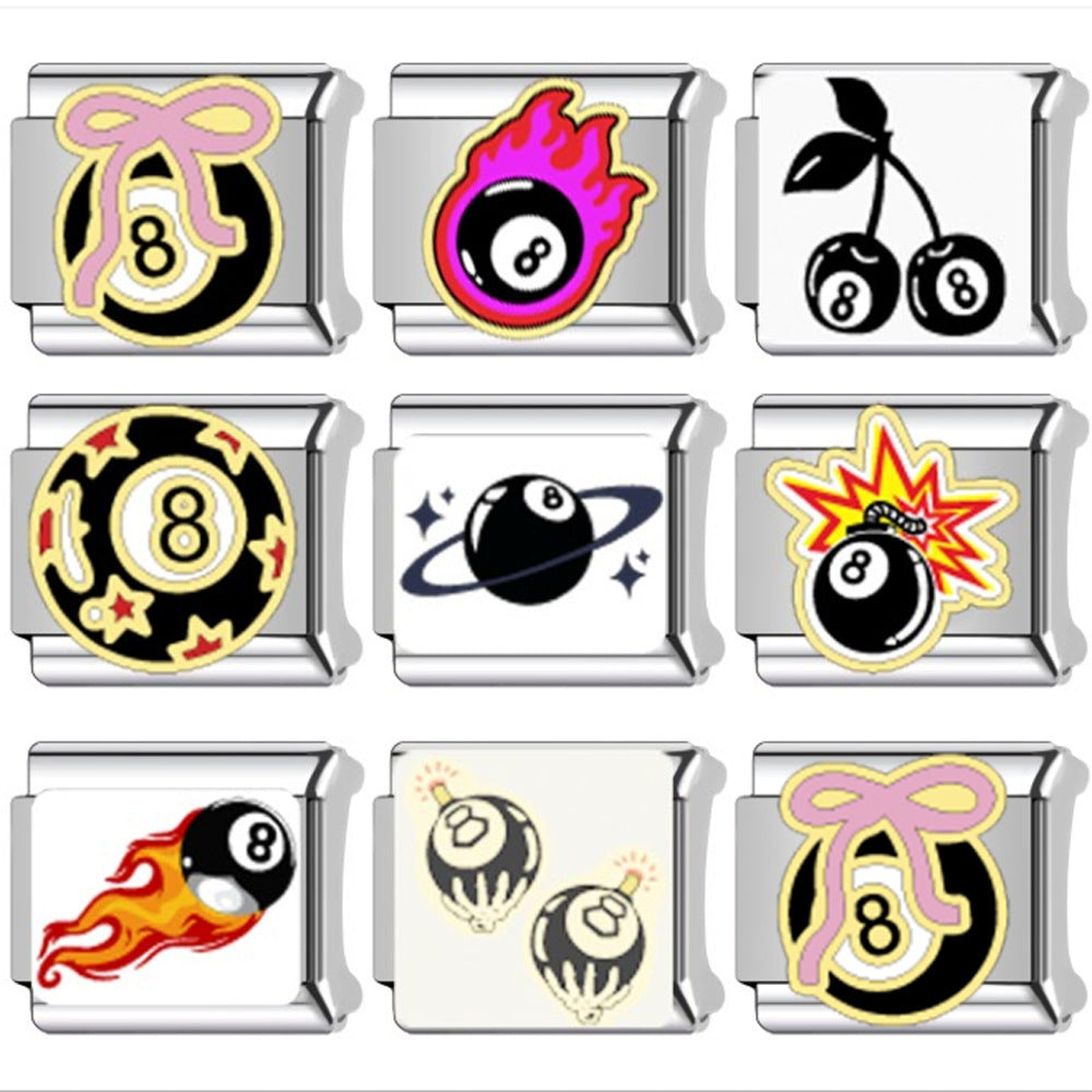 Wholesale Italian Charm Bracelet 9mm DIY Splicing Cute Cartoon Stainless Steel Composable Bracelet