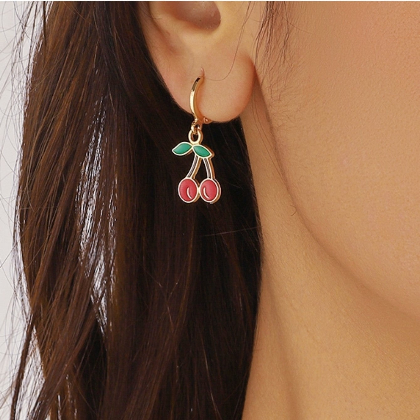 Wholesale  red cherry strawberry fruit earrings