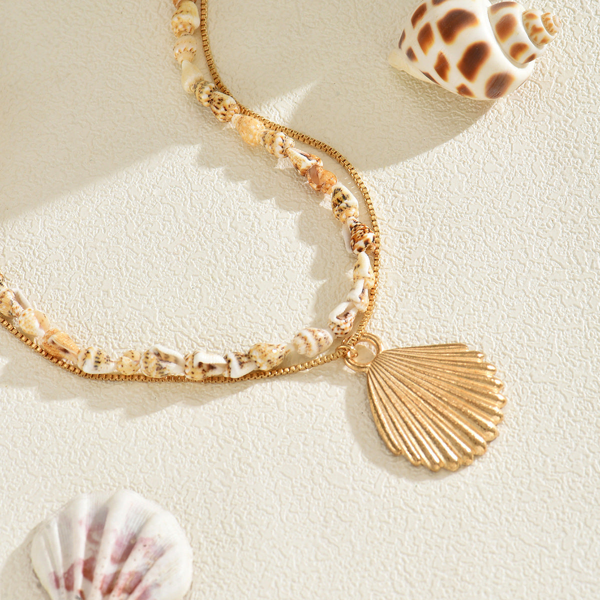 Wholesale Metal Shell Pendant Necklace