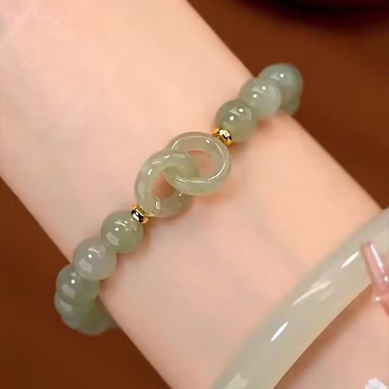 Wholesale Trendy Handmade Red Glass Bead Bracelet With Peace Buckle Charm Unisex Jewelry Accessory Birthday Gift For Best Friend