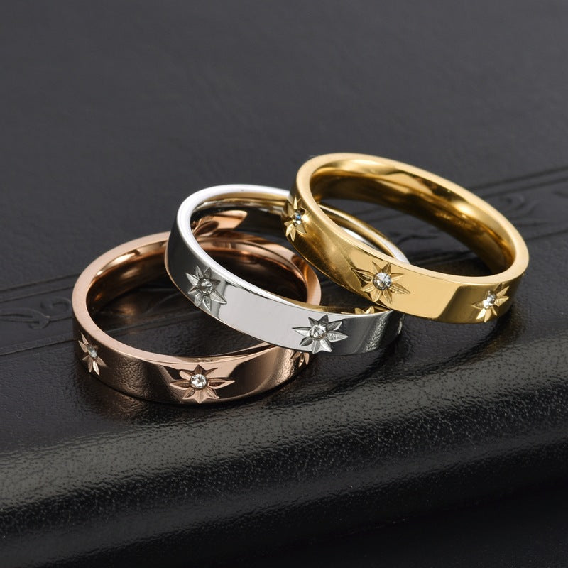 Anello girasole in acciaio inossidabile all'ingrosso