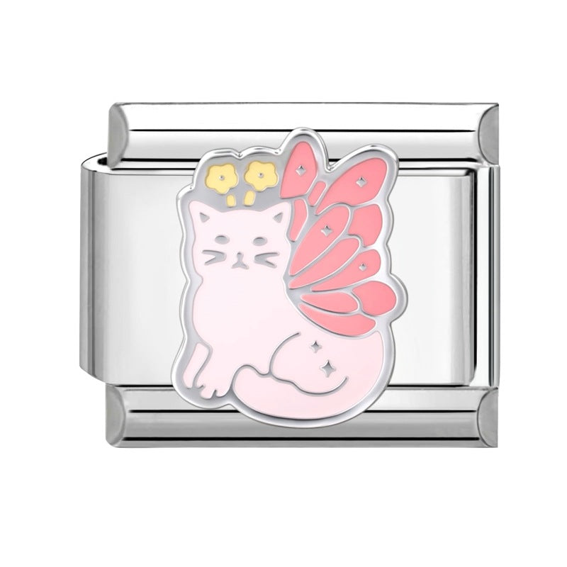 Wholesale Italian Charm Bracelet 9mm DIY Splicing Cute Creative Stainless Steel Composable Bracelet