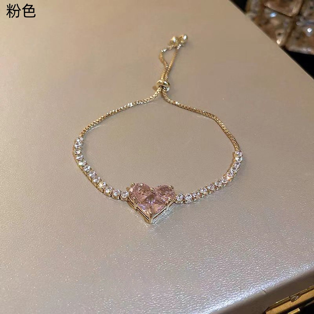 Wholesale Zircon Heart Bracelet ACC-BT-zhiyu009