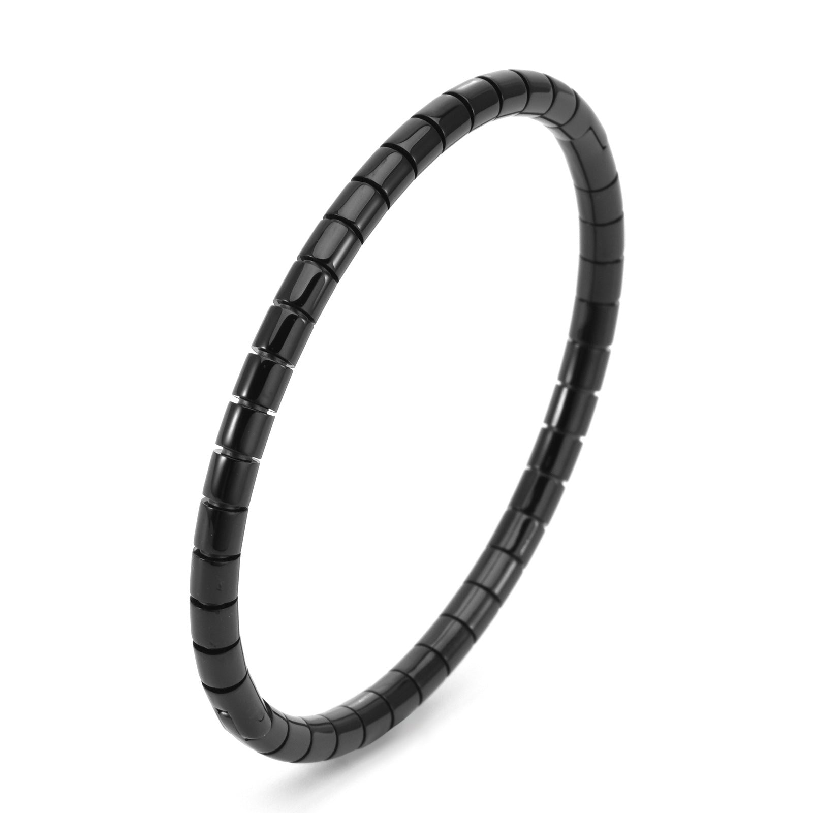 Bracciale luminoso in acciaio al titanio e bambù all'ingrosso