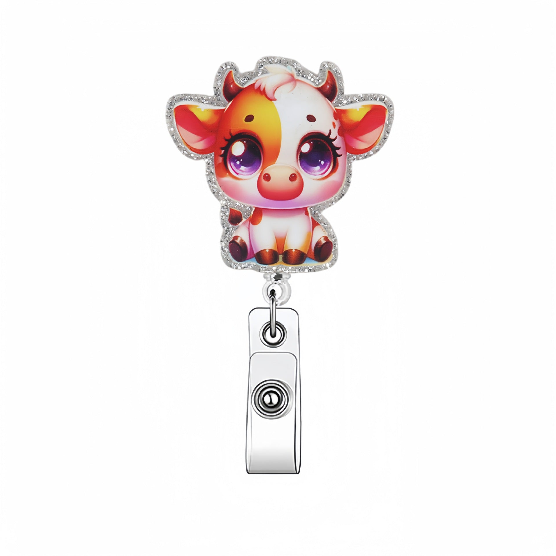 Wholesale Acrylic Fun Zoo Undersea Theme Badge Reel Keychain