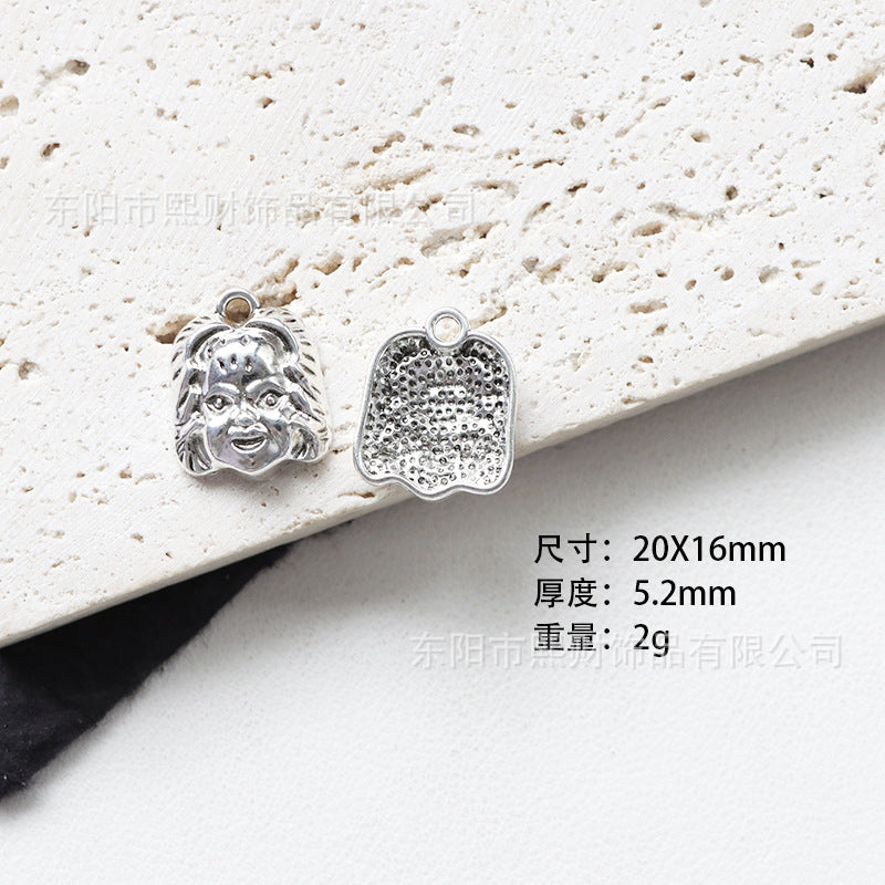 Wholesale Zinc Alloy  Pendant Necklace Set,  Dark Series DIY Jewelry Components for Keychains and Fashion Accessories