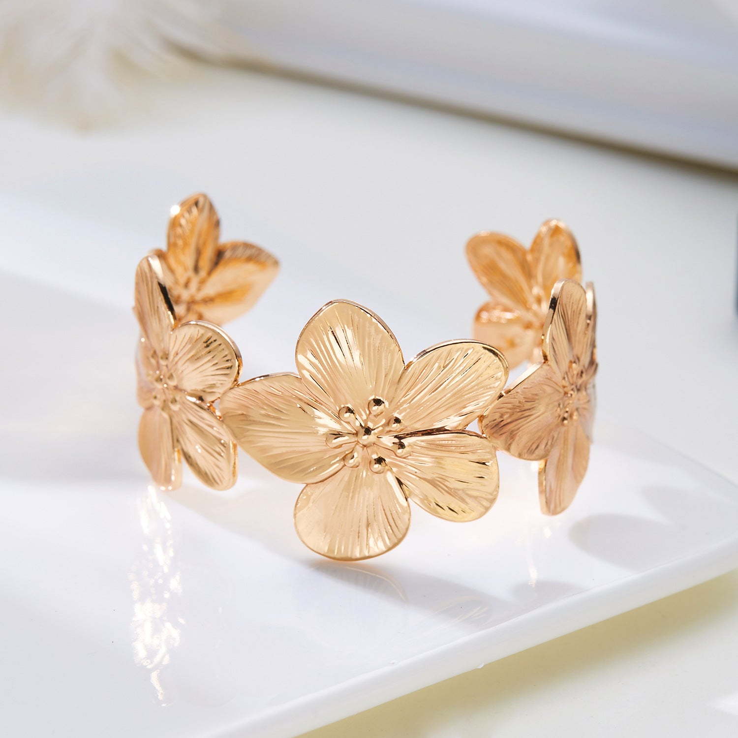 Wholesale  Golden Butterfly Flower Bracelet