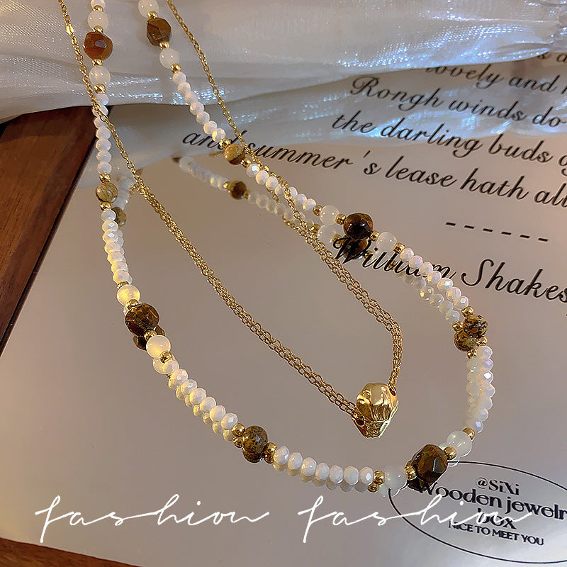 Wholesale  Titanium Steel Retro Necklace  Light Luxury Collarbone Chain Accessories