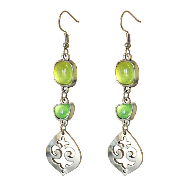 Wholesale light green geometric earrings