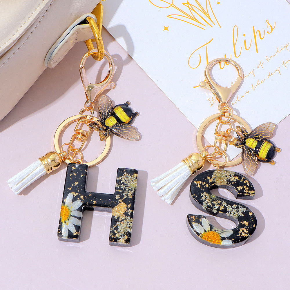 Wholesale Resin Bee Letter Bag Charm Decorative Accent Gift for