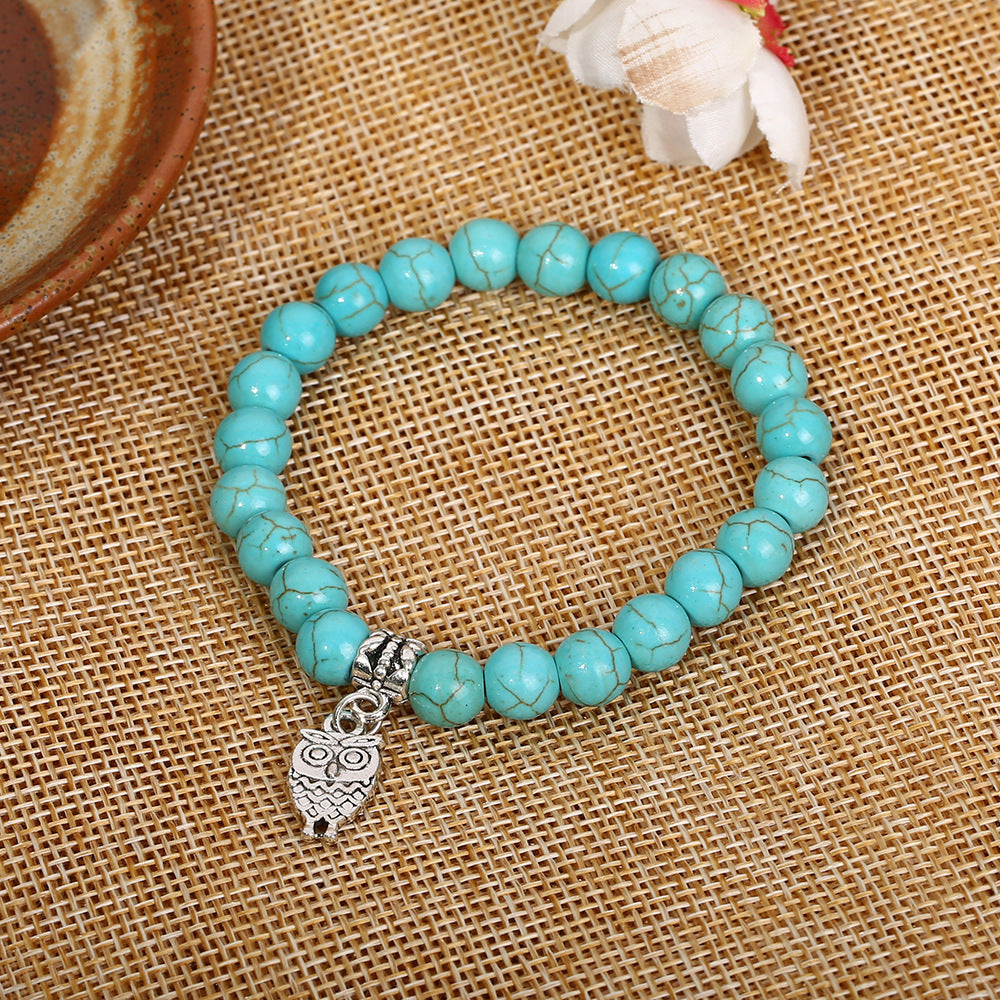 Wholesale Bohemian Turquoise Beaded Bracelet Set for Women,  Fashion Jewelry Accessory Gift