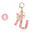 Wholesale Pink letter butterfly tassel keychain