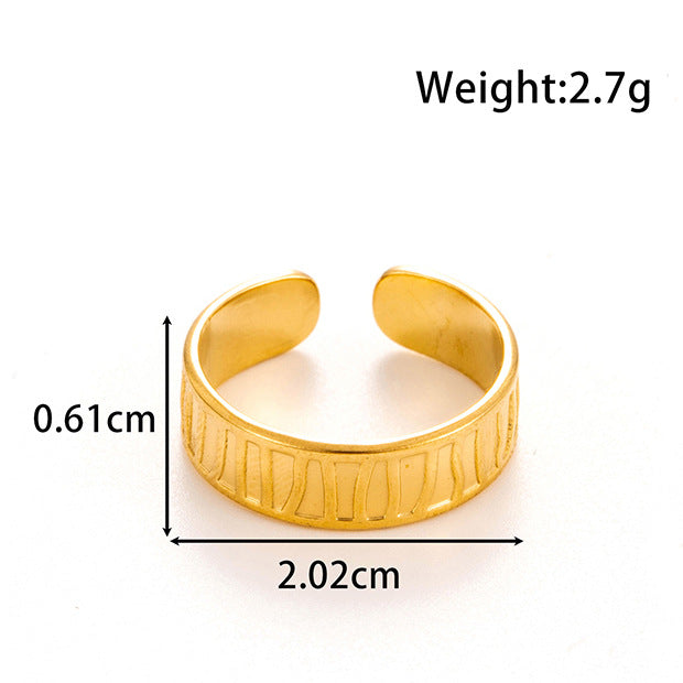 Wholesale  Titanium Steel Advanced Sense Personality Butterfly Chain Opening Adjustable Ring