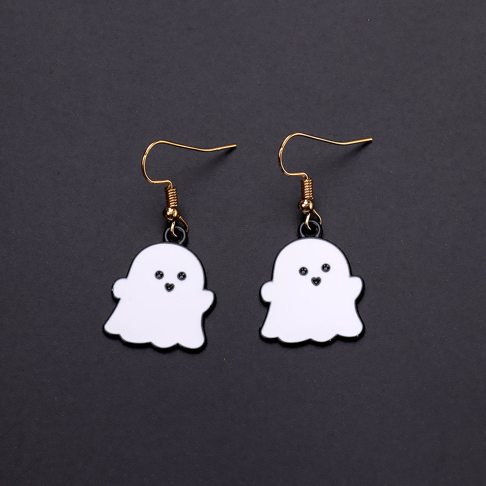 Wholesale 10pcs cute cartoon earrings pumpkin alloy earrings