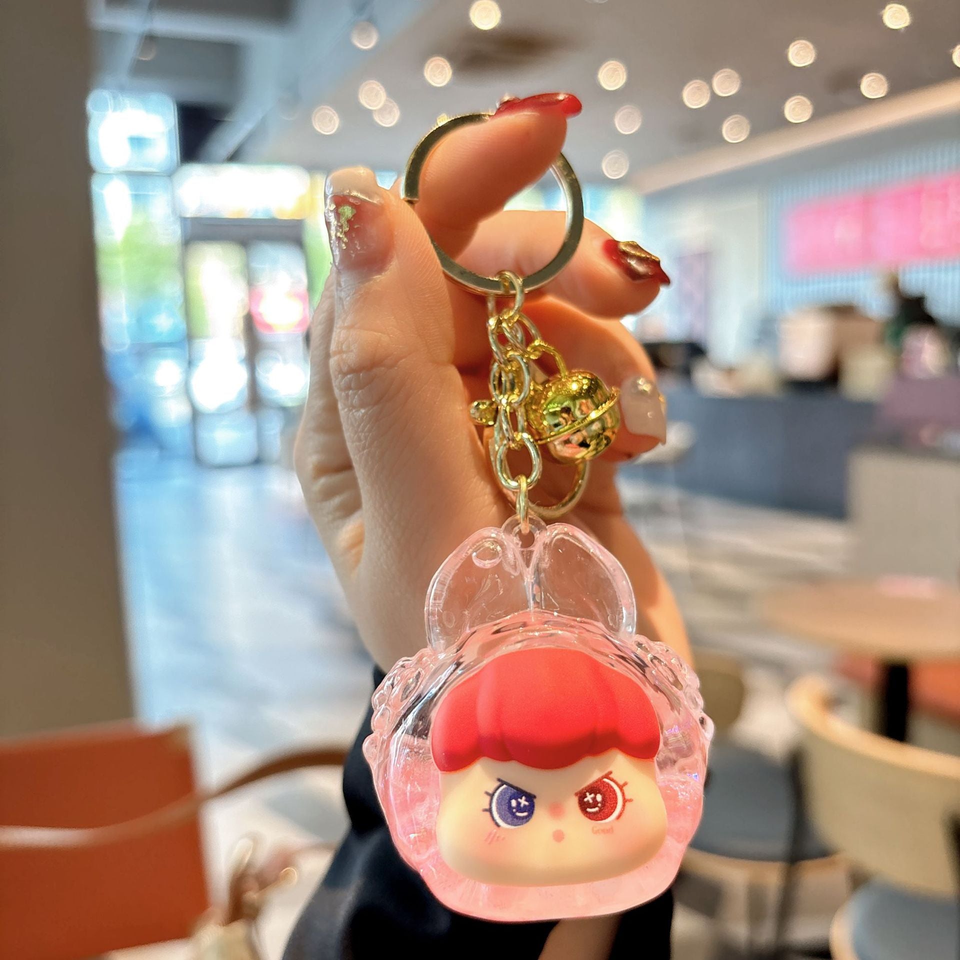 Wholesale Magic Rabbit Flash Acrylic Oil Keychain
