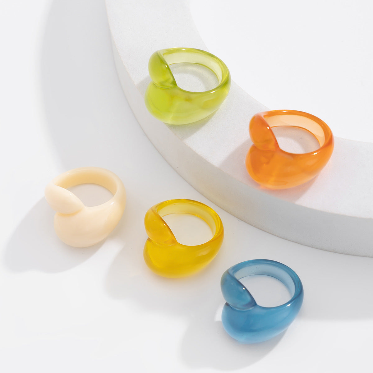Wholesale Irregular Geometric Drop Plastic Ring Multicolor,  Fashion Jewelry Accessory for Everyday Wear