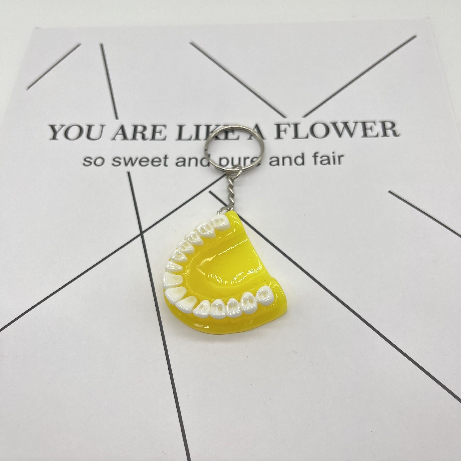 Wholesale Mini Resin Tooth Keychain