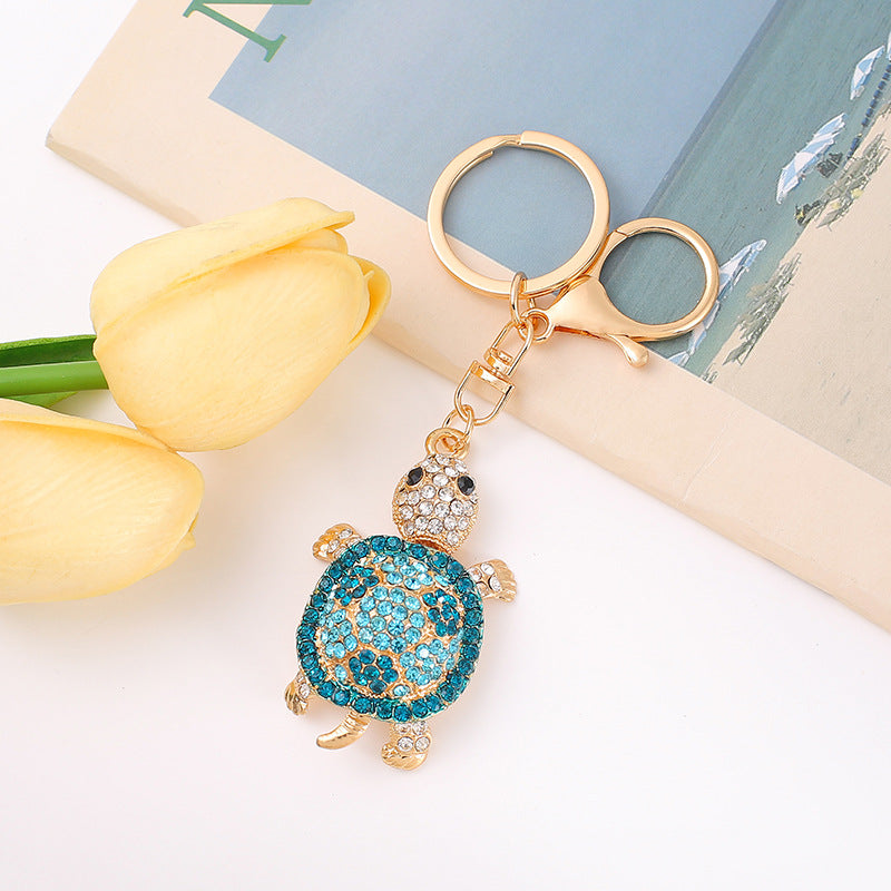 Wholesale Turtle Rhinestone Alloy Keychain ACC-KC-YuanFei008