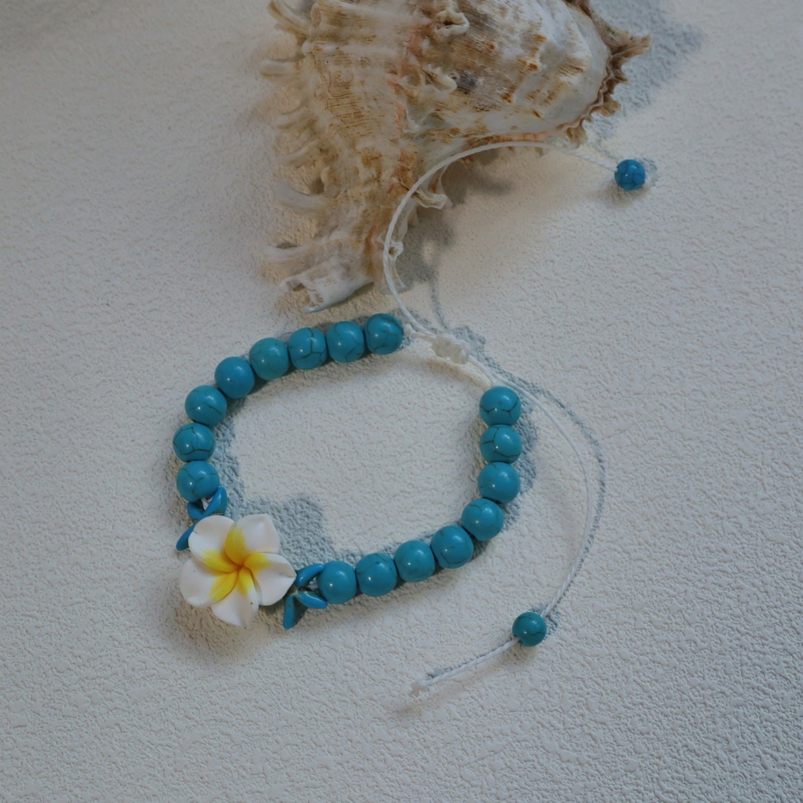 Wholesale Bohemian Sunflower Bracelet - Turquoise Beaded Leather Jewelry Accessory,  Trendy Gift for Women