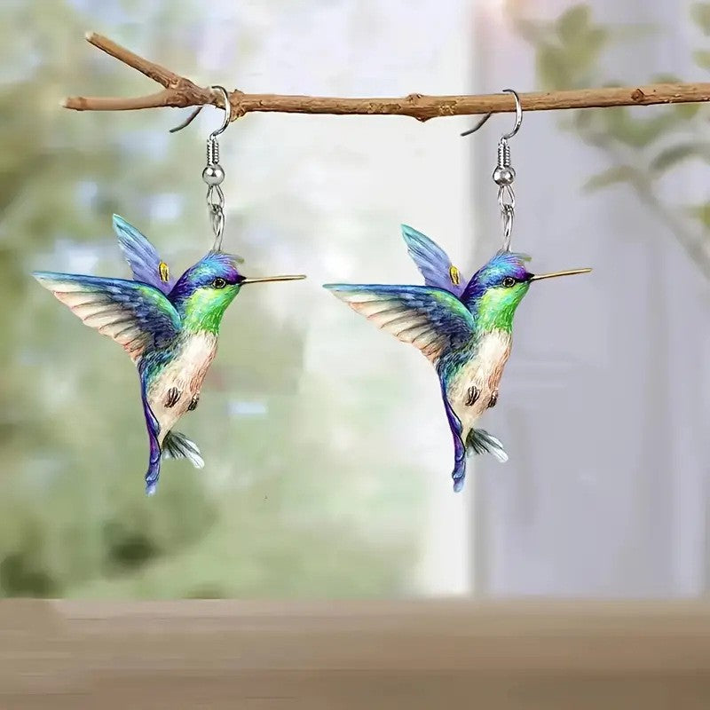 Wholesale  colorful bird acrylic earrings