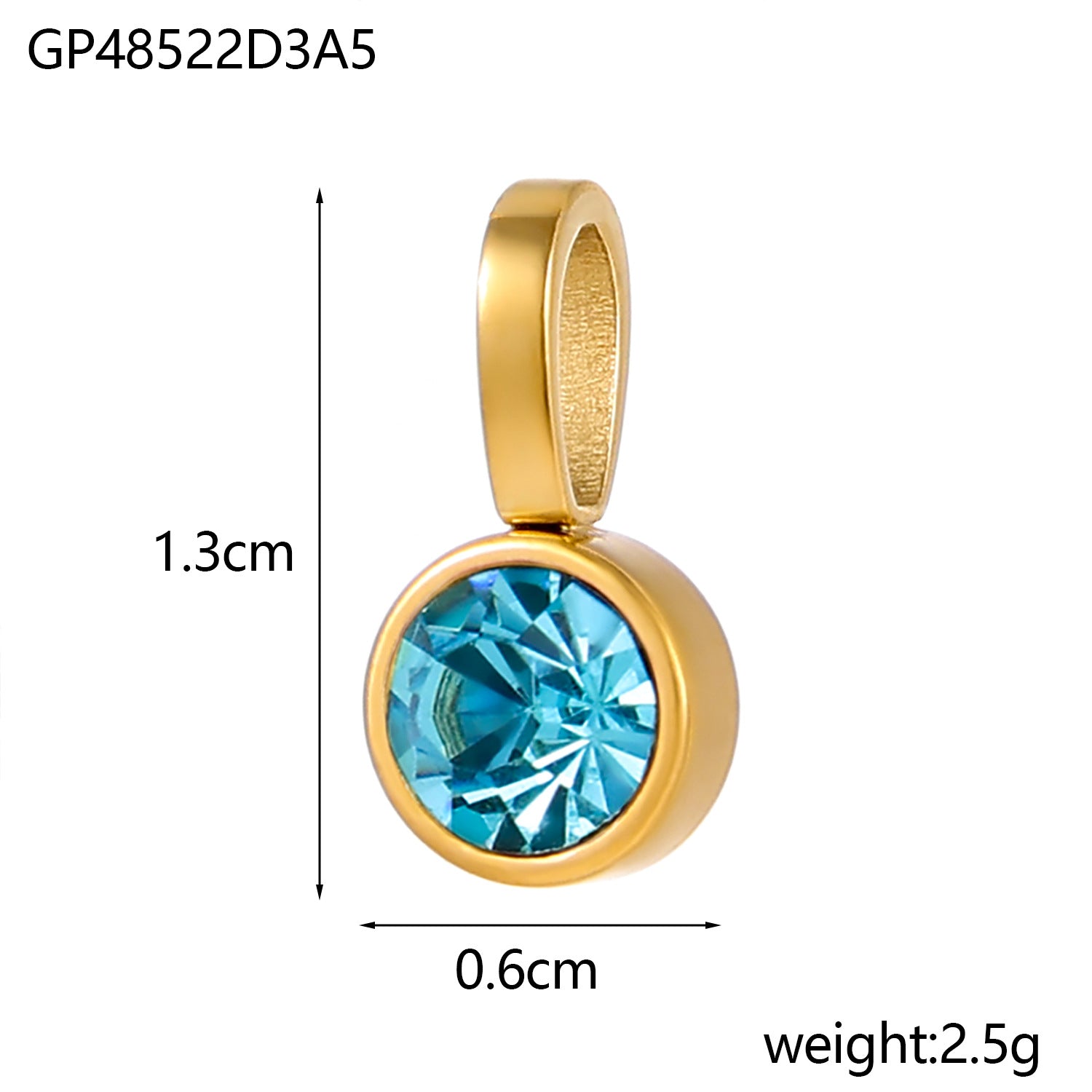 Wholesale Stainless steel birthday stone letter pendant