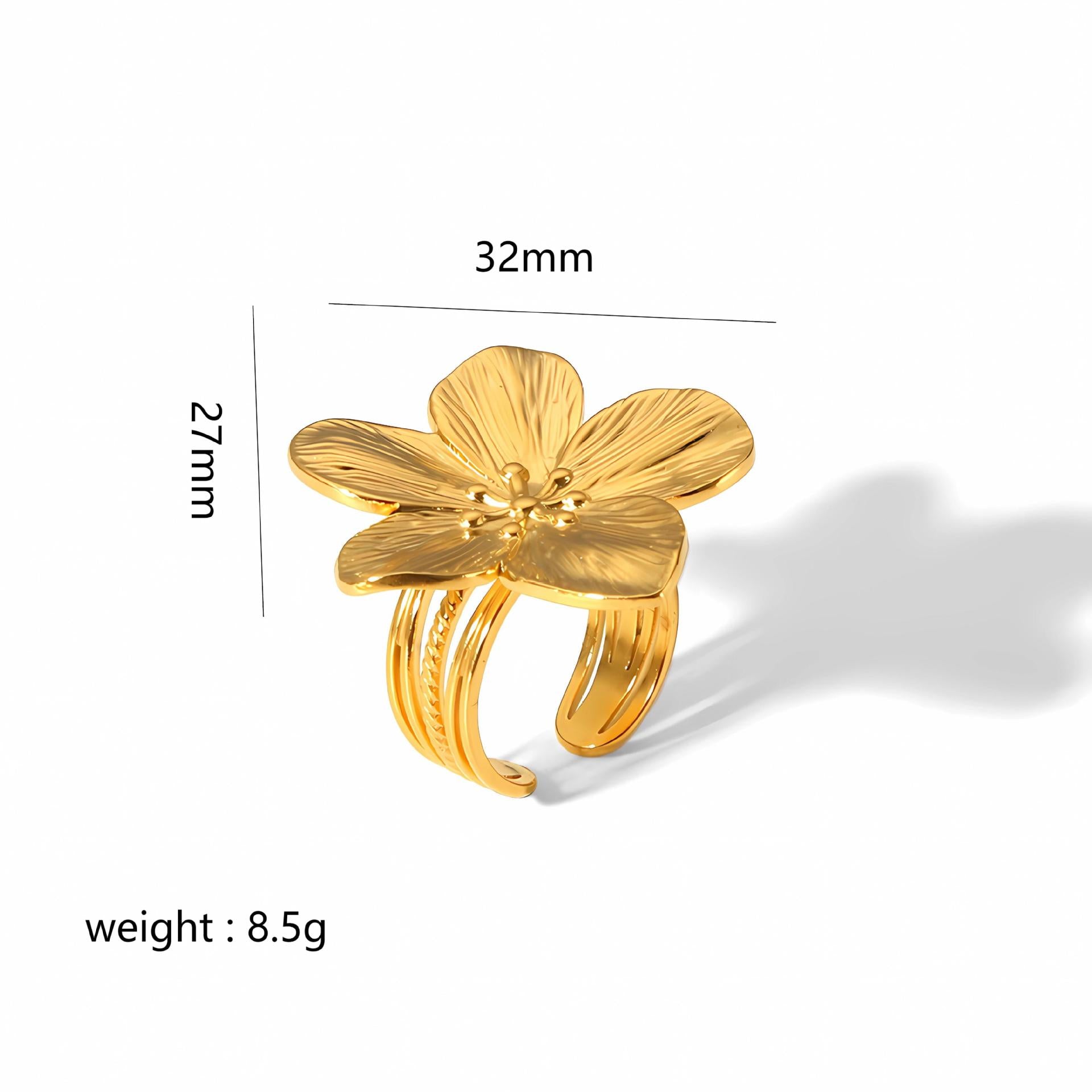 Wholesale Exaggerated Butterfly Sunflower Earrings 18K Gold Stainless Steel Earrings Statemente Earrings ACC-ES-LiQuan002