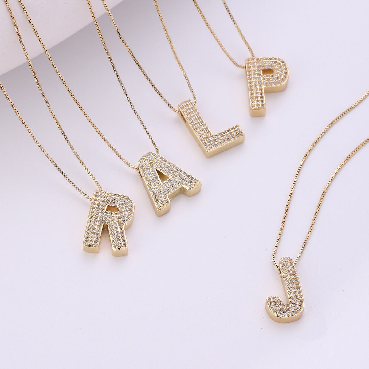 Wholesale 26 letters light luxury necklace
